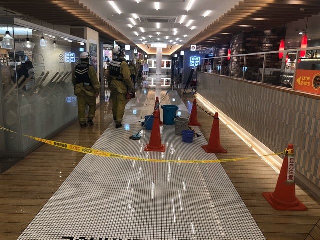 静岡駅の駅ビル水道管破裂事故