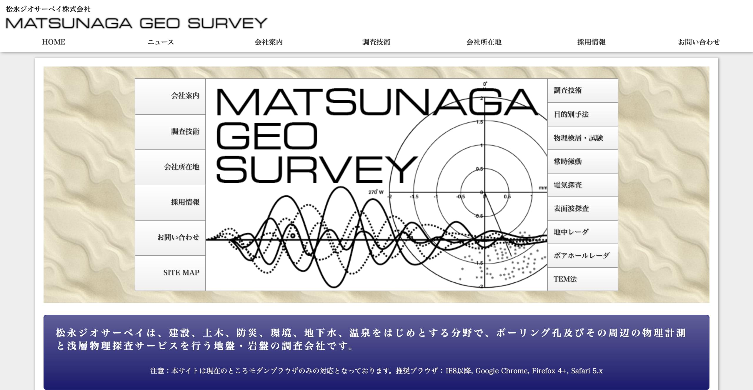 松永ジオサーベイ公式HPキャプチャ